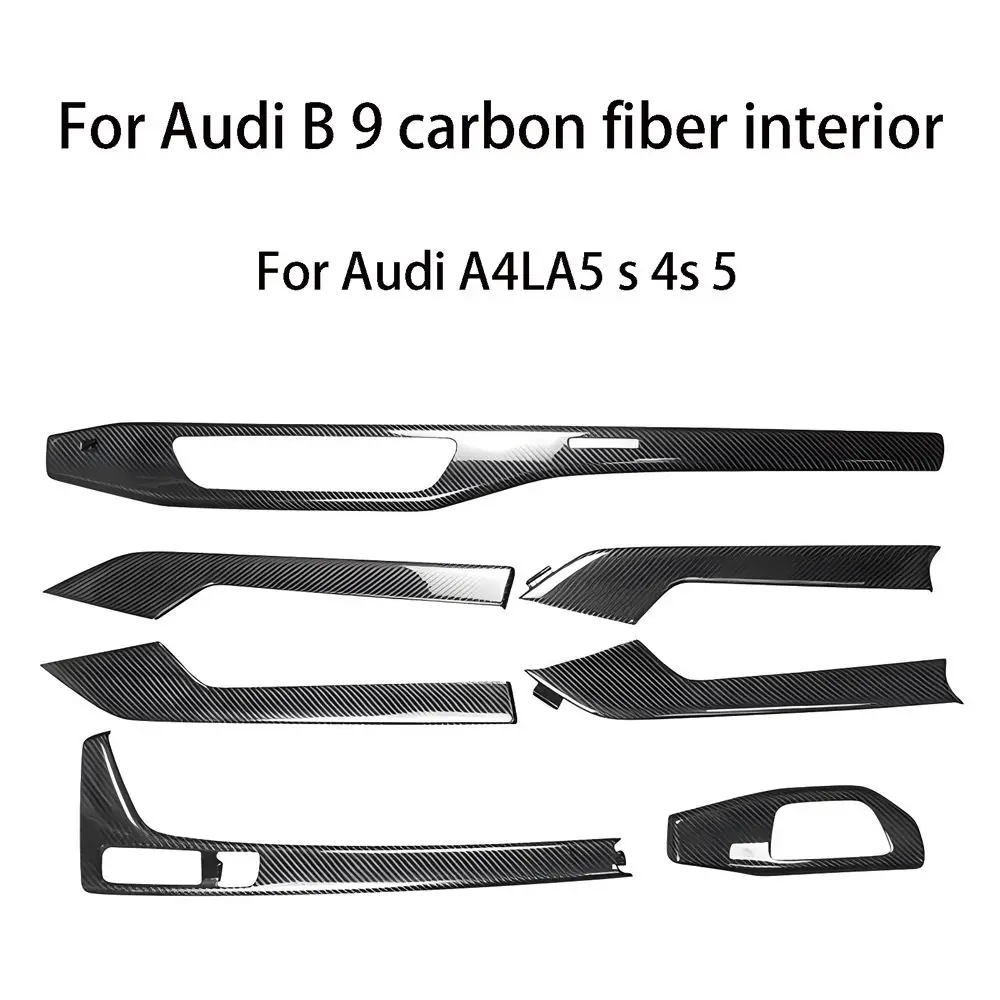 

Carbon Fiber Central Control Shift Panel 7 Piece Set for Audi B9 A4 A5 S4 S5 2017-2021 Interior Upgrade Carbon Fiber Interior