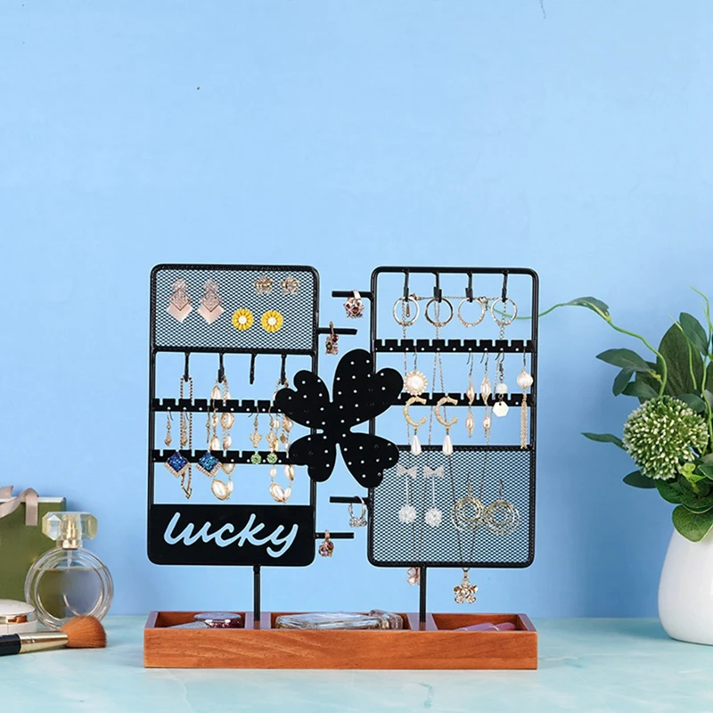 5 Tiers Lucky Storing Rack Ring Bracelet Necklash Bracelet Black Watch Display Racks For Jewelry Display Durable