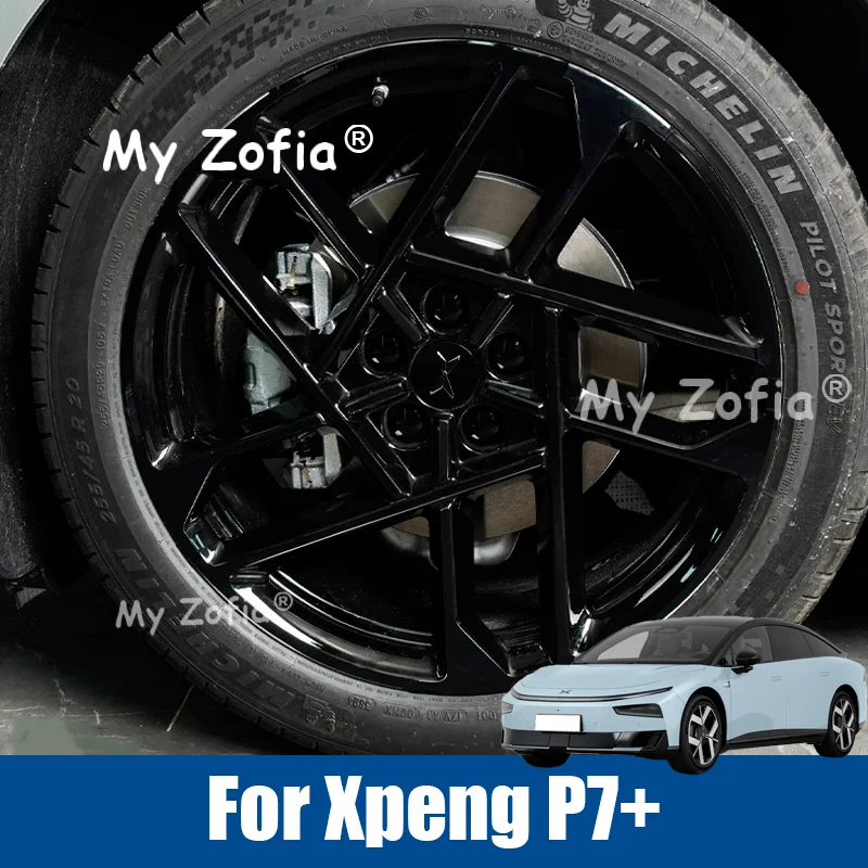 

Декоративные черные наклейки для колесных дисков Xpeng P7+ 2026-2027, 20-дюймовые наклейки на ступицы колес, аксессуары для модификации