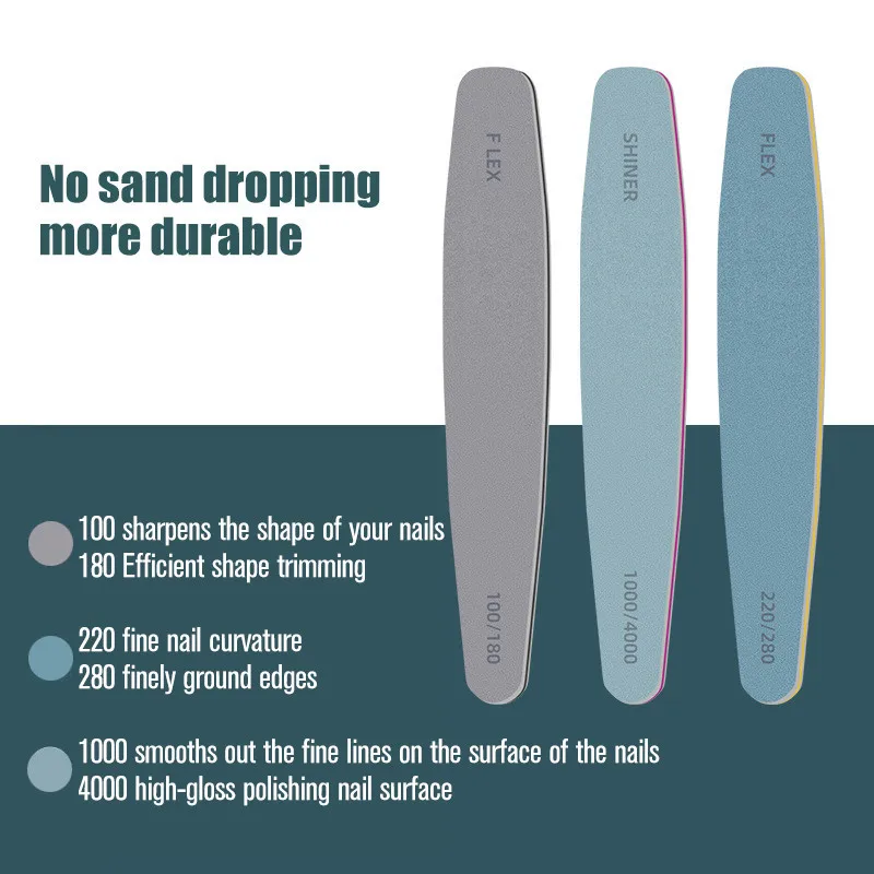 50/30 Uds. Lima de uñas de grano 100 a 4000 colores mezclados papel de lija profesional removedor de cutículas Nail Art Buffer accesorios de esmalte de uñas para