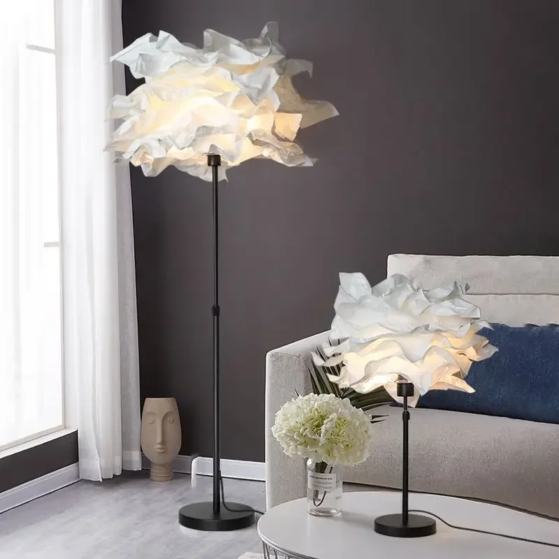 

Nordic Paper Lampshade Floor Lamps for Living Room Creative Cloud Shade Bedroom Led Lights Art Decor Indoor Lighting Desk Lamp