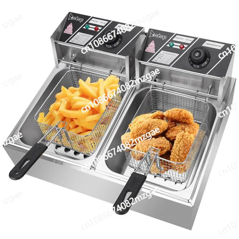 Commercial Double Oil Tank Oil Tank French Fry Fryer Oven Electric Fryer