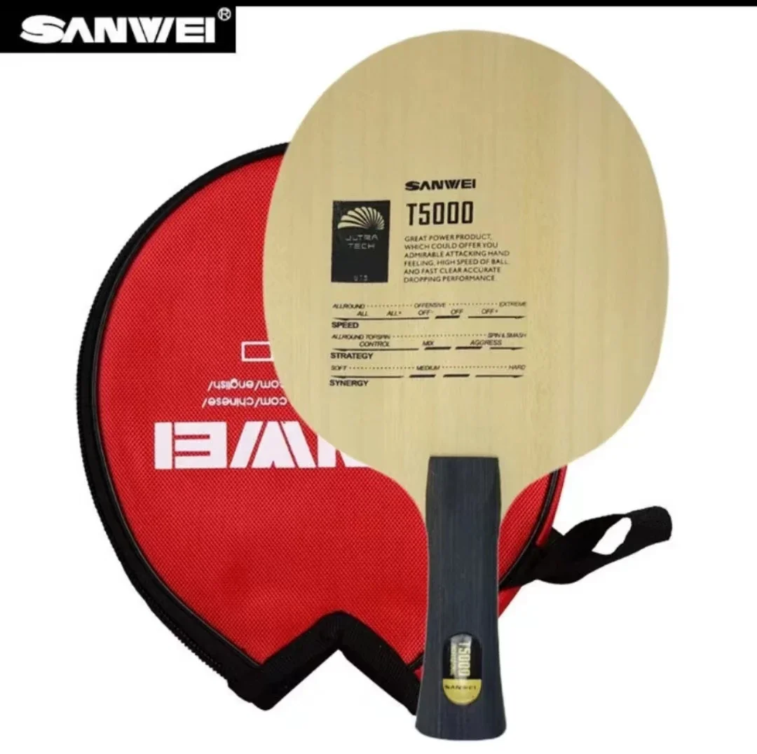 Original SANWEI M8 T5000 Table Tennis Blade Racket 5 Ply Wood Allround Control Loop Ping Pong Bat Paddle