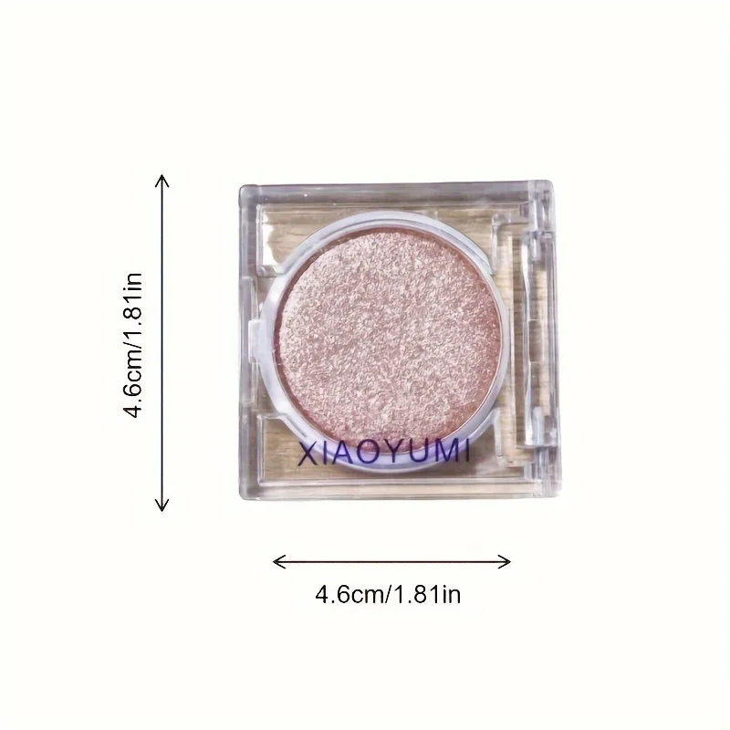 Sombra de ojos con purpurina monocromática, ilumina los ojos, maquillaje, paletas brillantes impermeables, resaltador pigmentado, cosméticos para mujer