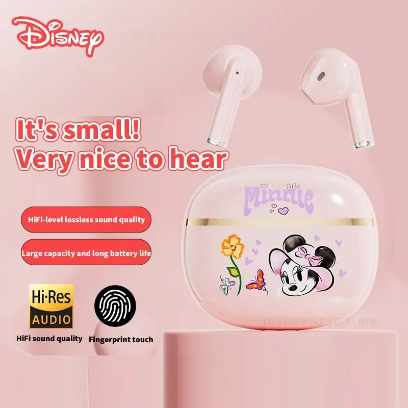 Disney J08B TWS auriculares Mickey dibujos animados auriculares inalámbricos Bluetooth 5,4 sonido HIFI reducción de ruido auriculares batería de larga duración