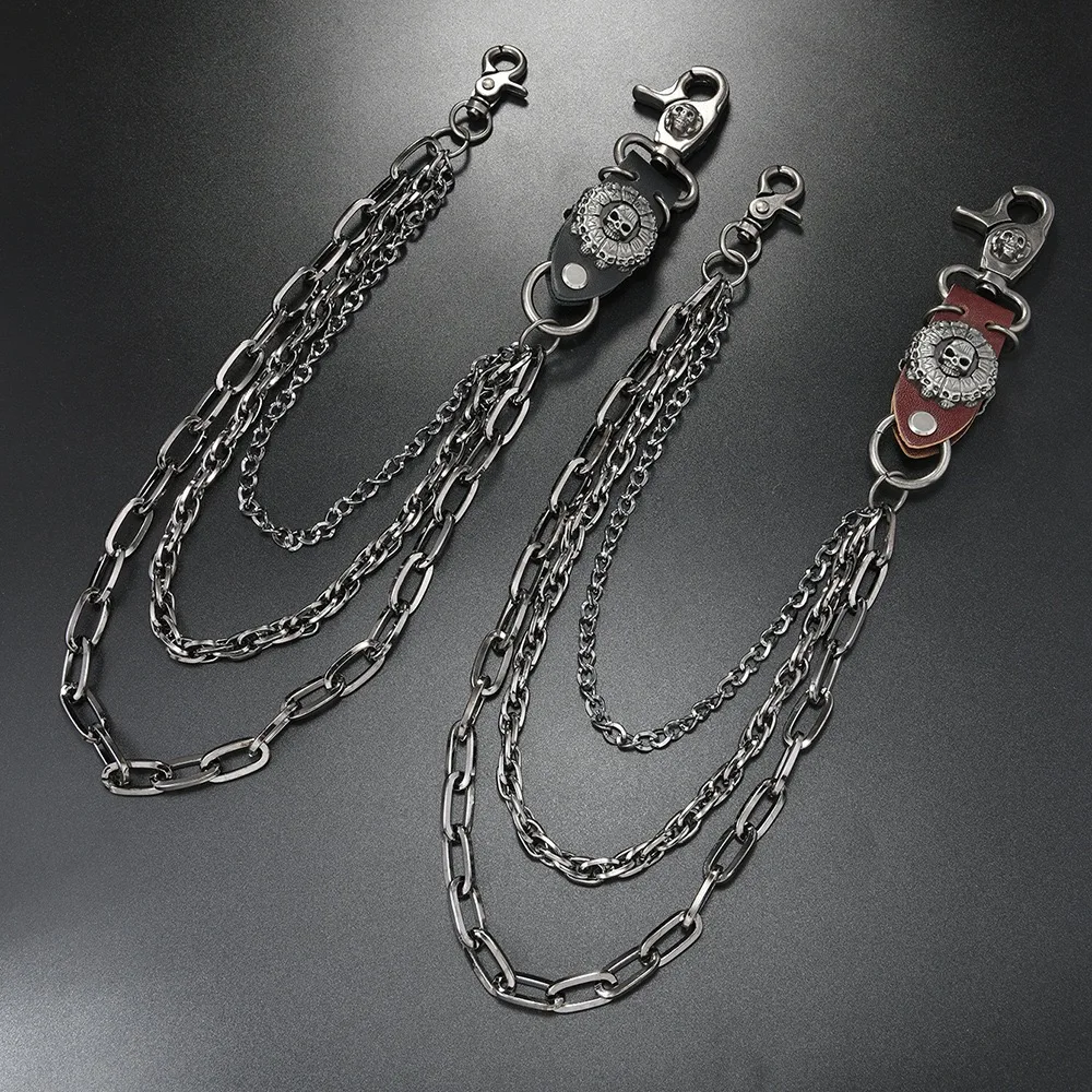 

Hip-Hop Punk Style Jeans Chain, Skull Multi-Layered Street Fashion Metal Personalized Waist Accessory