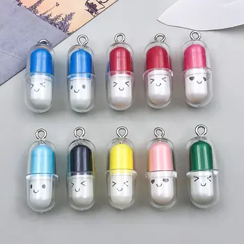 隨機10個樹脂藥丸吊飾套裝,可用於製作DIY鑰匙圈、耳環、手鍊、項鍊等飾品 8 最佳銷售 藥丸護符 - №3