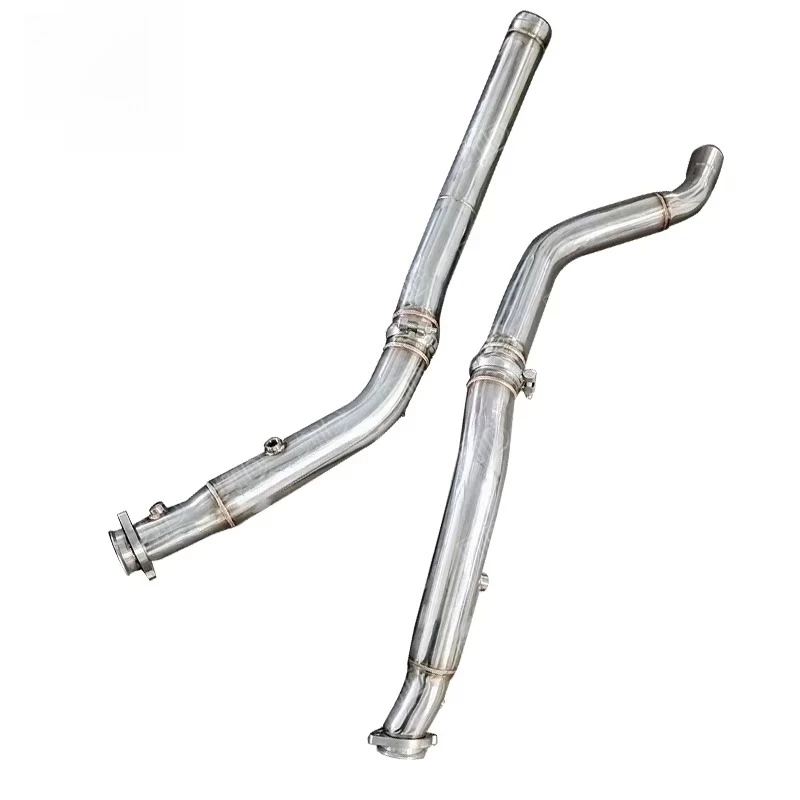 JTLD 304 Stainless Steel Straight Pipe Exhaust Downpipe for 2016-2019 GLE 63  Front Race Pipes W166