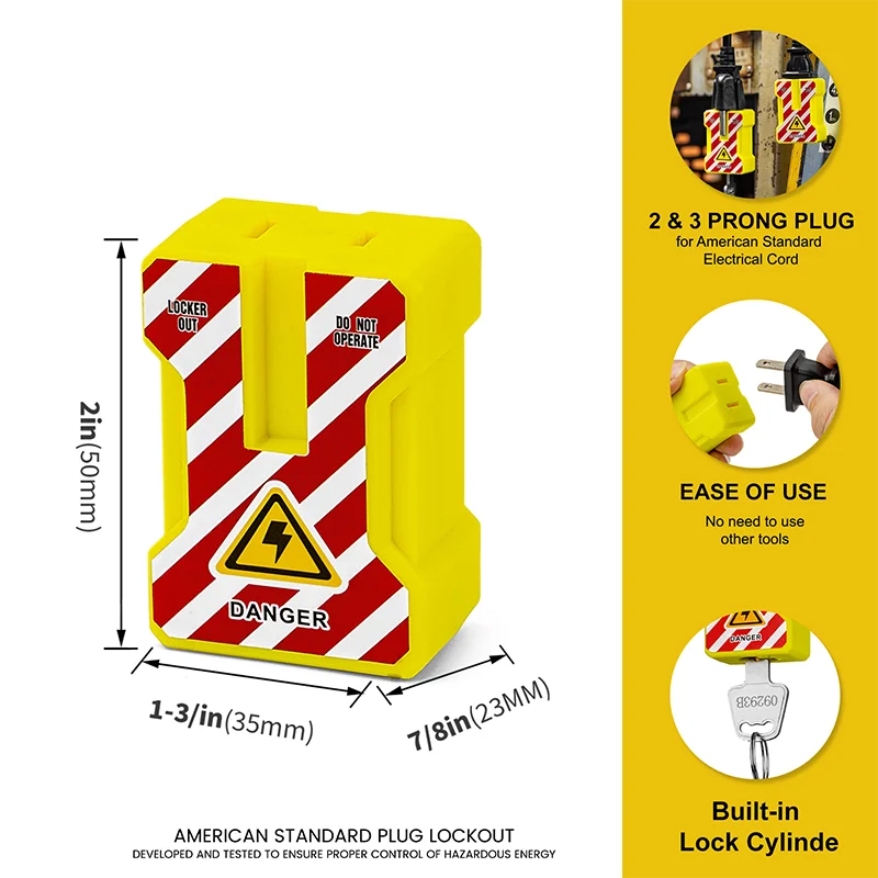 BOZZYS Electrical Plug Lockout Device, OSHA Compliant Lockout-for Industry LOTO programs