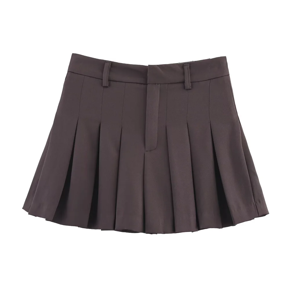 Taop&Za の夏の新作婦人服ファッション気質 V ネックストラップ装飾ベストトップハイウエストワイドプリーツスカートパンツ