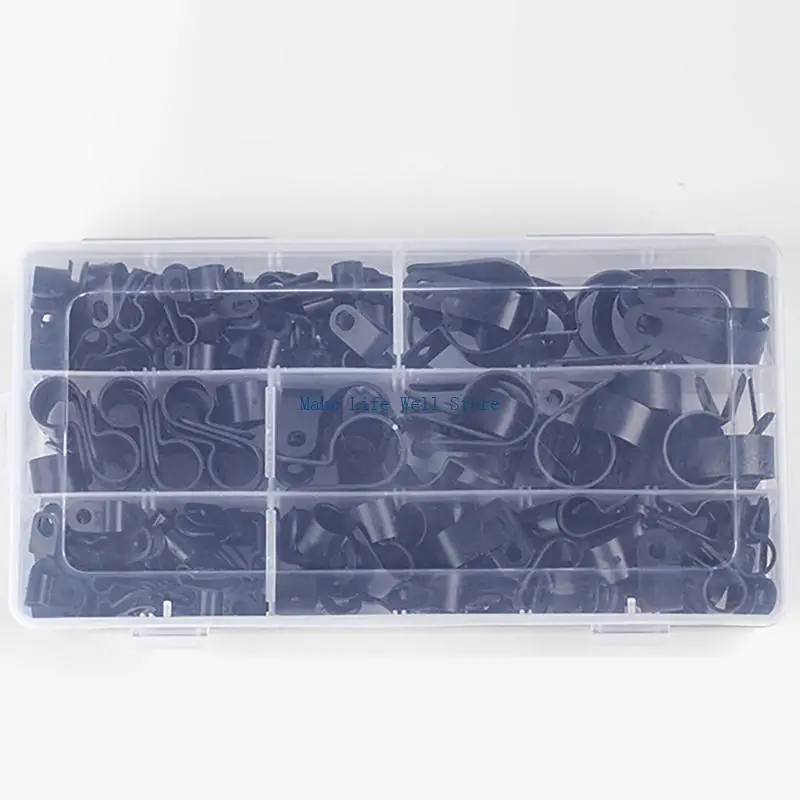 200Pcs Nylon Cable Clamp Thickening Cable Management Clip Mounting Cord Fastener