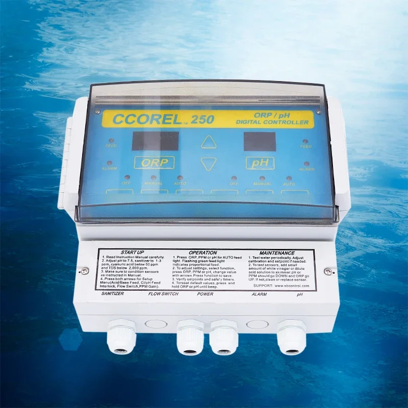 Analizador automático de Sensor de PH/ORP de plástico, clorador, filtros para piscinas, medición de agua, sistema de Control de Monitor de agua para piscinas