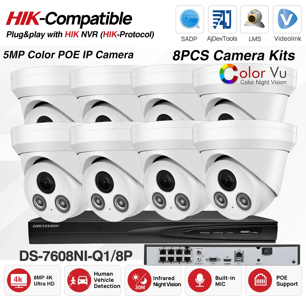 8PCS 5MP/8MP Colorv…