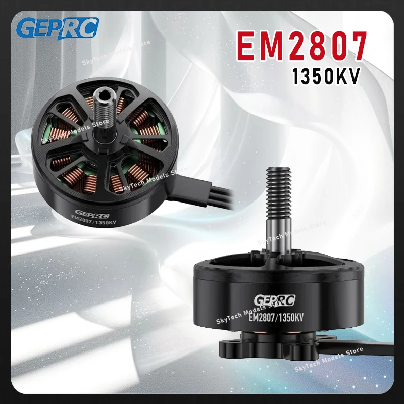 

GEPRC EM2807 Brushless Motor - 1350KV, 6S LiPo, for 7-8 Inch FPV Long - Range Systems