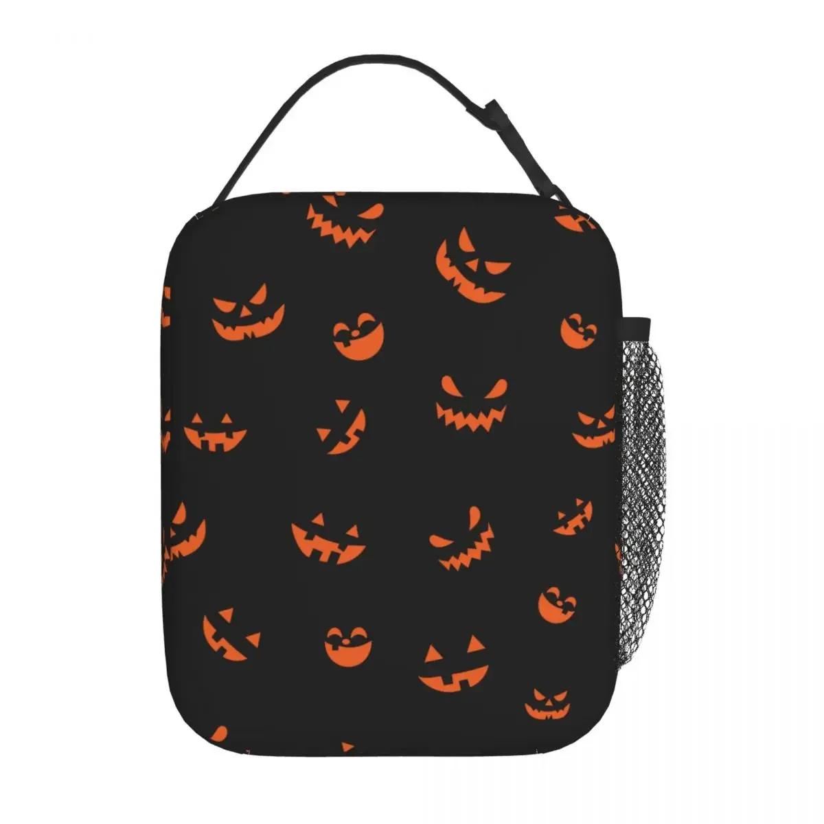 Halloween Pompoen Geïsoleerde Lunchzak Met Hoge Capaciteit Lunchcontainer Thermische Tas Tote Lunchbox Werk Reisvoedselzak