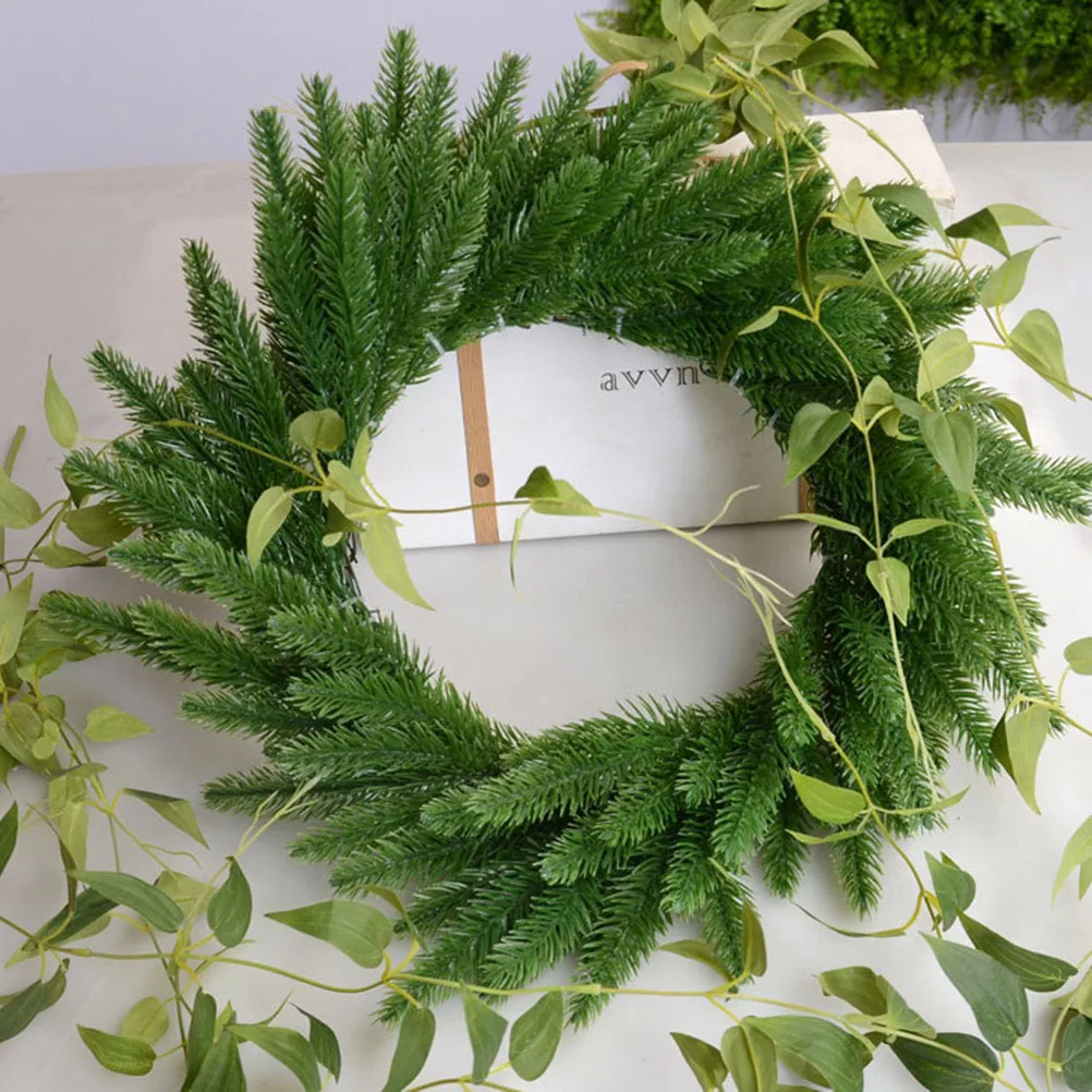 

30Pcs Artificial Pine Picks Greenery Stems Classic Pine Needles Christmas Decor Holiday Floral Craft Supplies Artificial Pines