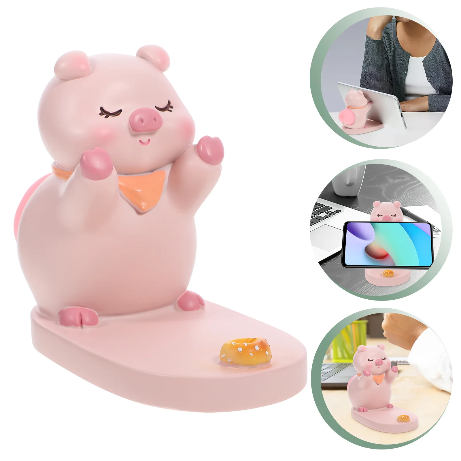 

Xiaotu Mobile Phone Holder Cell Stand Adorable Desktop White Cellphone Cartoons