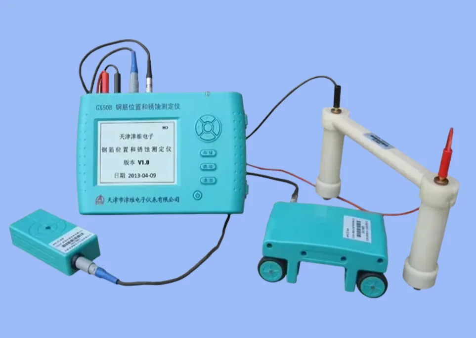 GX50B Multifunctional Rebar Locator Detector 6–50mm Concrete Rebar Position Corrosion Thickness Diameter Tester