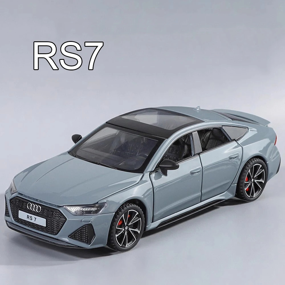 1:32 AUDI RS7 Legierung Spielzeug Autos Druckguss Modell mit Zurückziehen Licht Sound Miniatur Auto Gummi Reifen Fahrzeug Kind Sammlung Geschenke