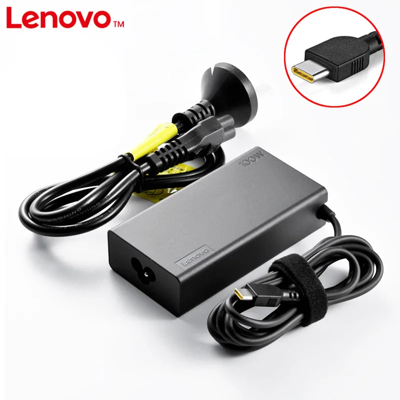 Laptop Adapter Lenovo Computer Adapter Type-C Interface 100W 20V 5.0A Neutral Computer Charger