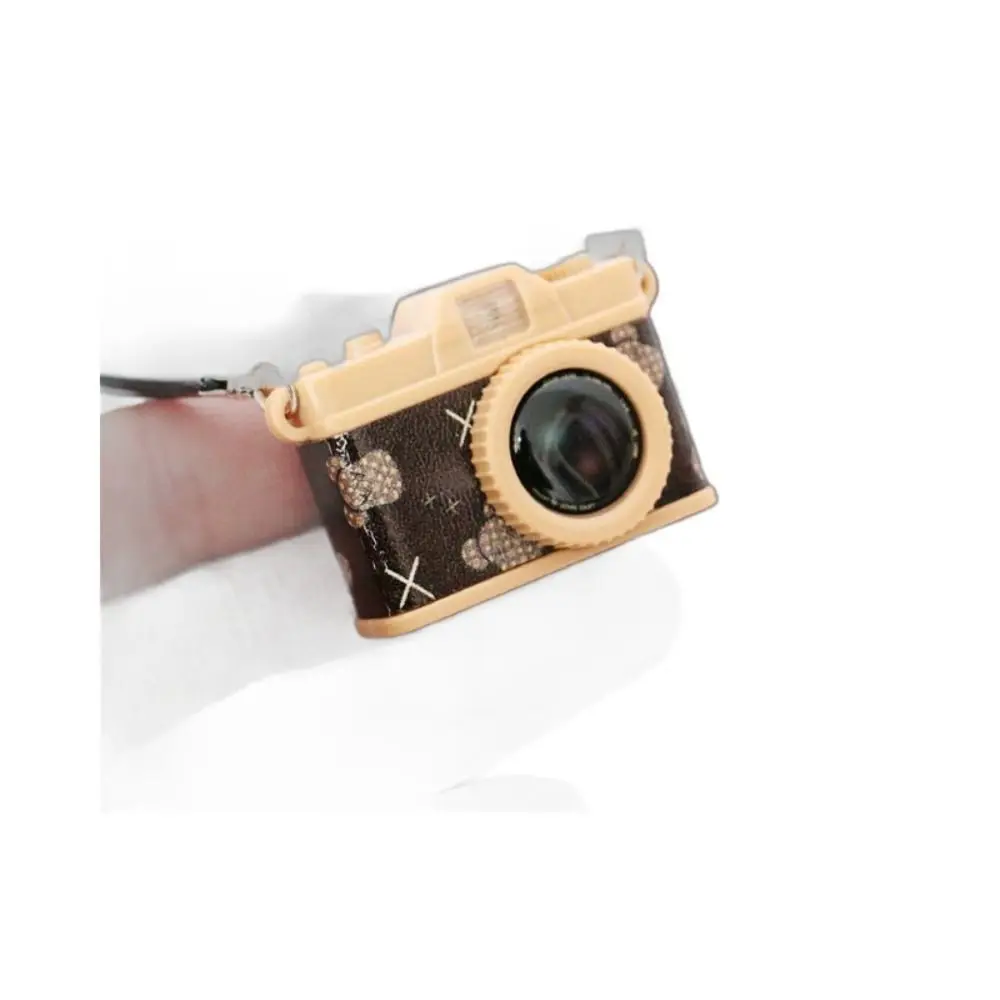 Gift 1/6 1/12 Scale Dolls Camera Plastic Shutter and Flash Dollhouse Camera Multicolor Mini Digital Camera
