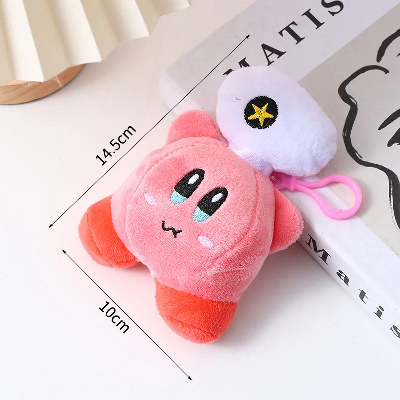 New 10-14CM Kirby Cartoon Cute Star Kirby Keychain Kawaii Trend Doll Bag Hanging Pendant Decor Toy Key Chain Girls Birthday Gift