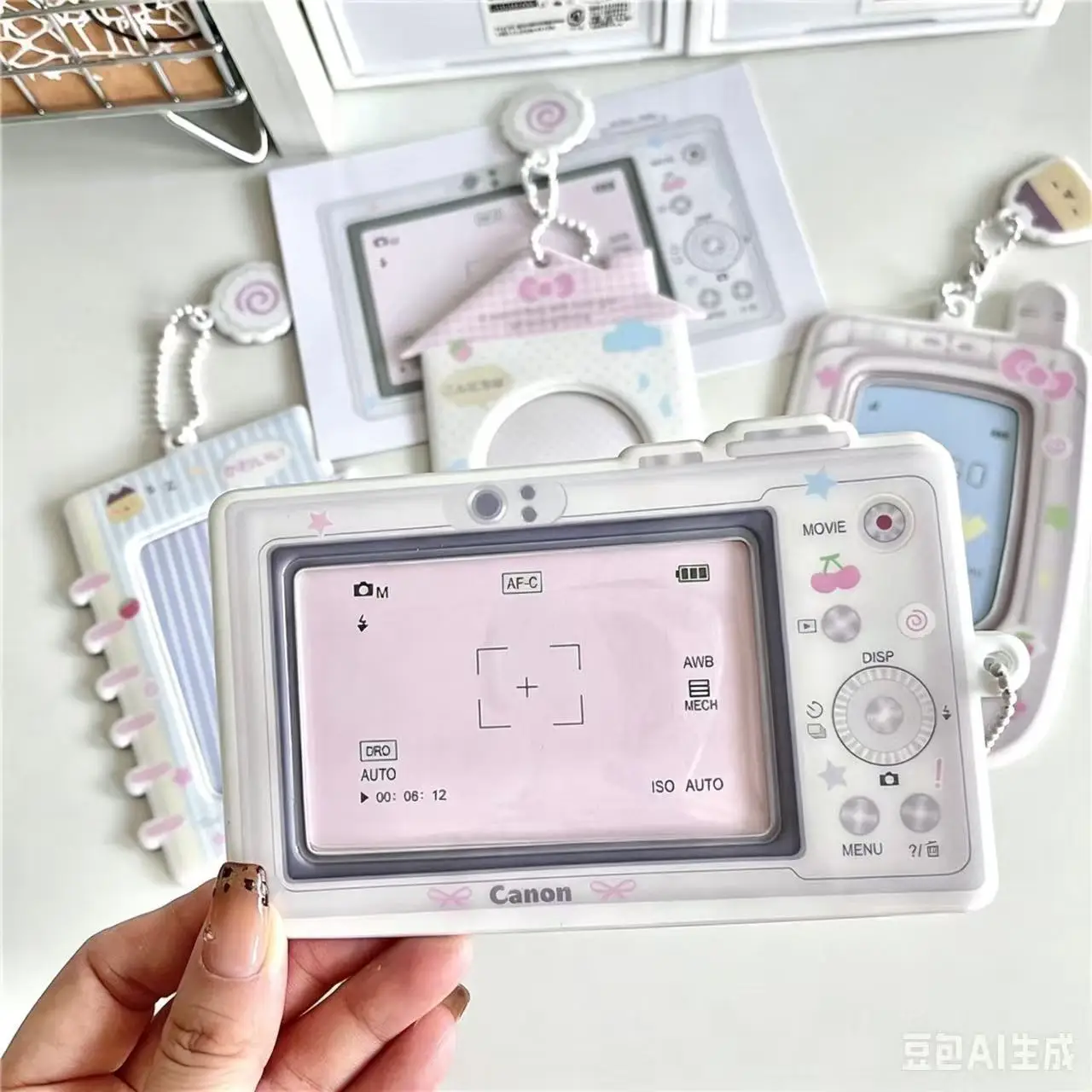 1PC Cartoon Kpop Photocard Holder Camera Mobile Phone Shaped Idol Photocard Binder 3Inch Photo Storage Case Protection Cover view 6