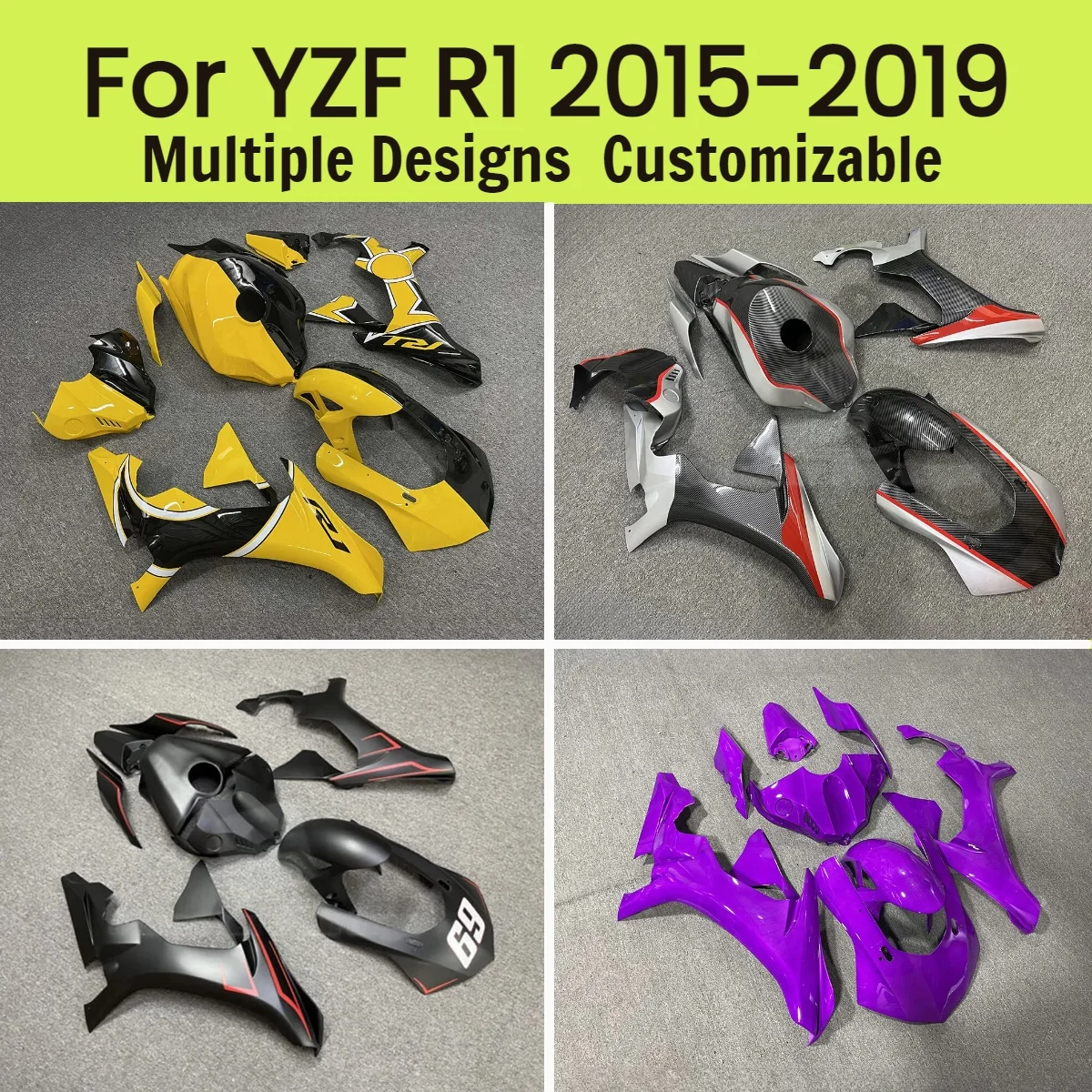 

Hot Style Fairing Kit for YAMAHA YZF R1 2015-2019 Aftermaket Motorcycle Bodywork Fairings YZFR1 15-19