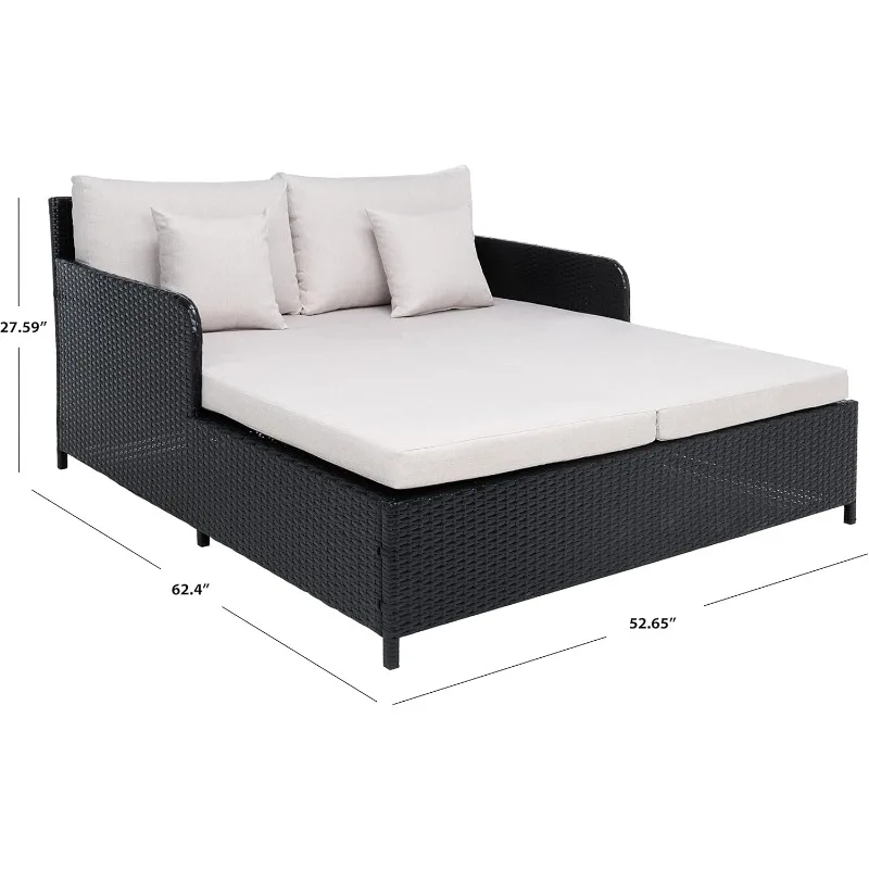 Outdoor Collection PAT7500 Daybed, Black/Light Grey