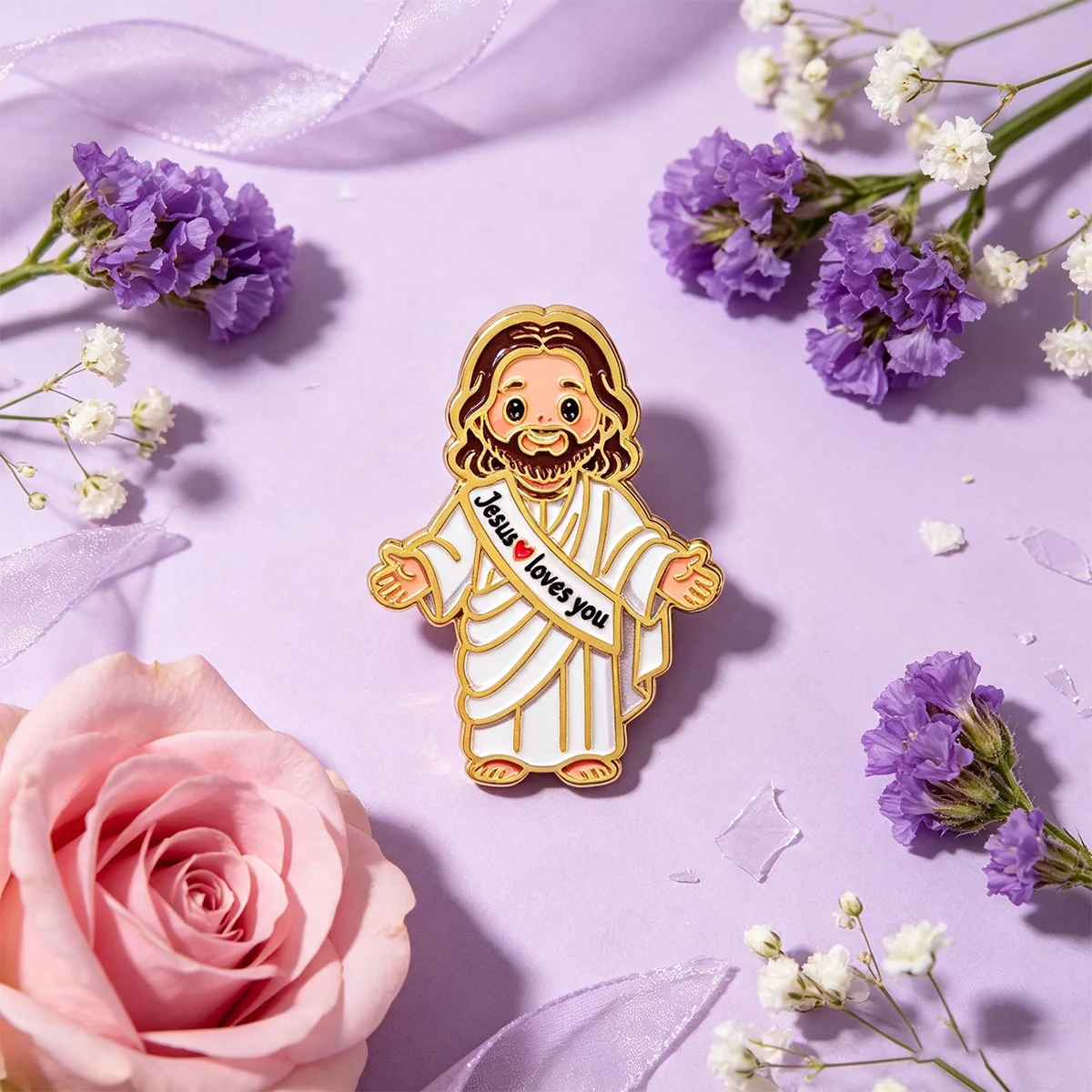 Jesus Loves You Quote Enamel P - đánh giá và giá Men'S Accessories Quotes