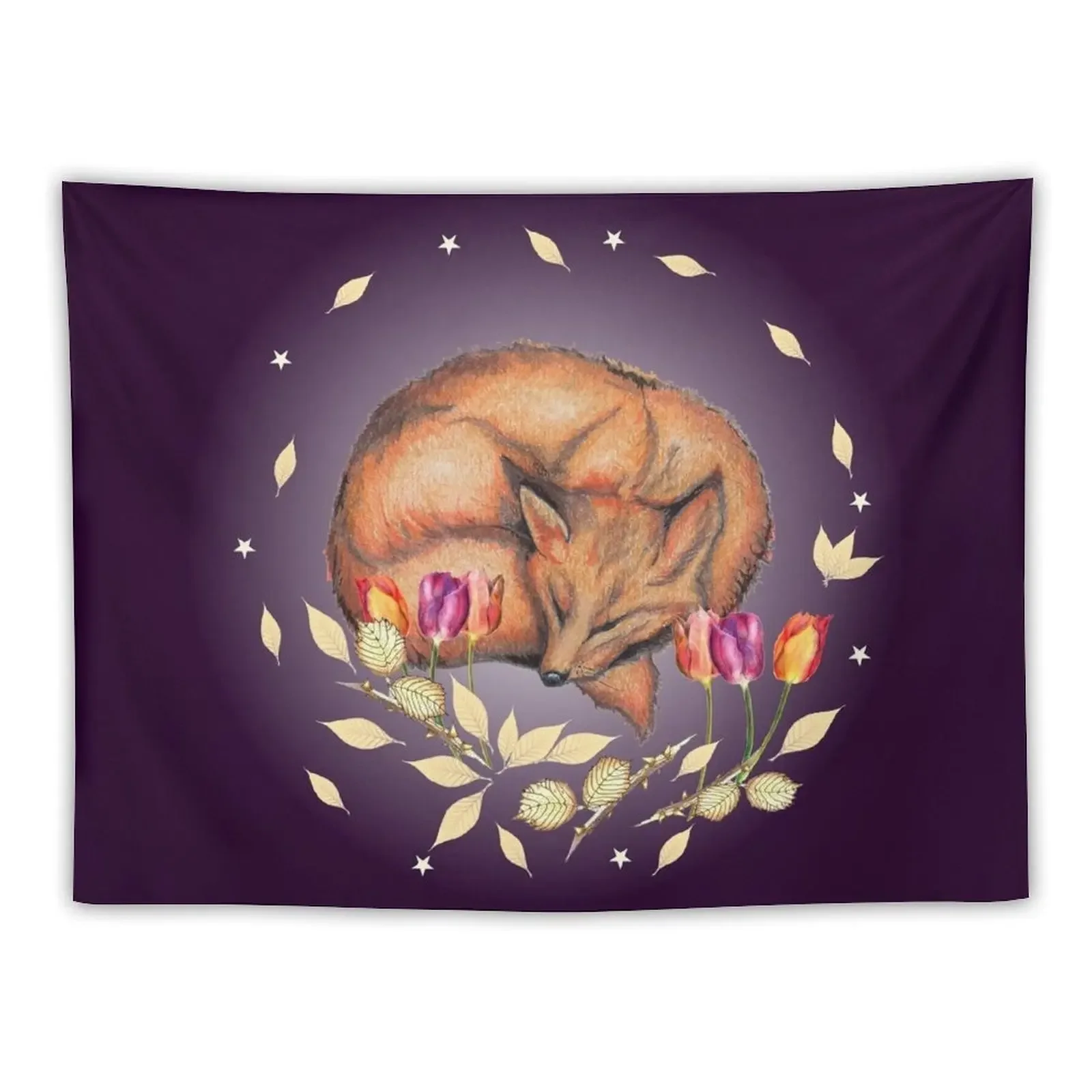 Dreaming Fox Tapestry Wall Mural Bedroom Decoration Decor For Bedroom Tapestry