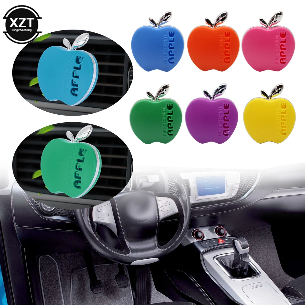 Car Perfume Air Freshener Cute Apple Shape Original Fragrance Orange Lemon Apple Strawberry Lavender Scent Automobile Accessorie