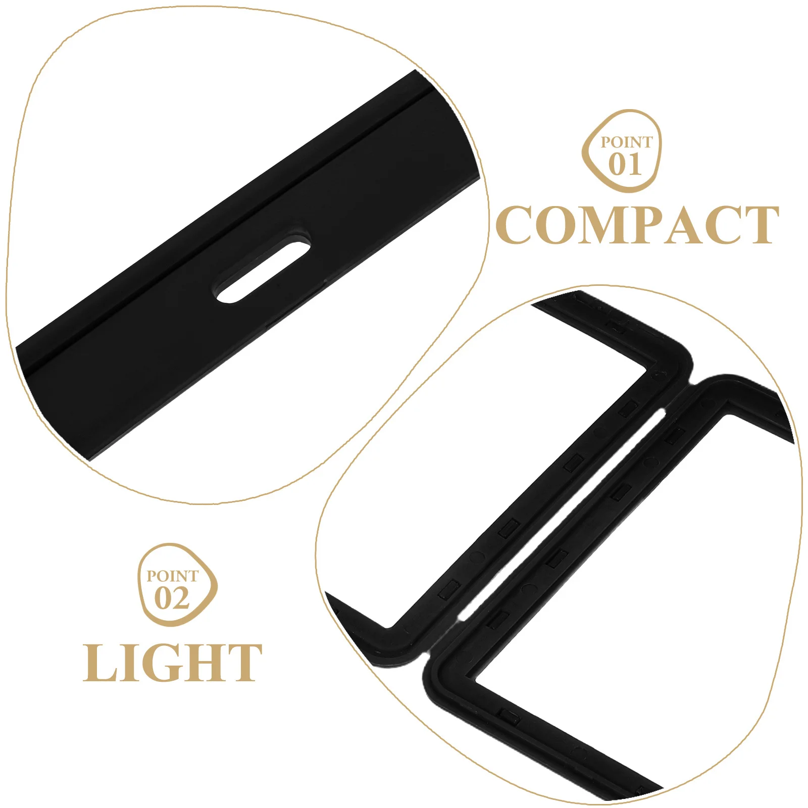 12 قطعة من البلاستيك الصلب، حامل معرف العمل، تصميم أفقي أنيق، عرض حماية النوافذ المزدوجة #2