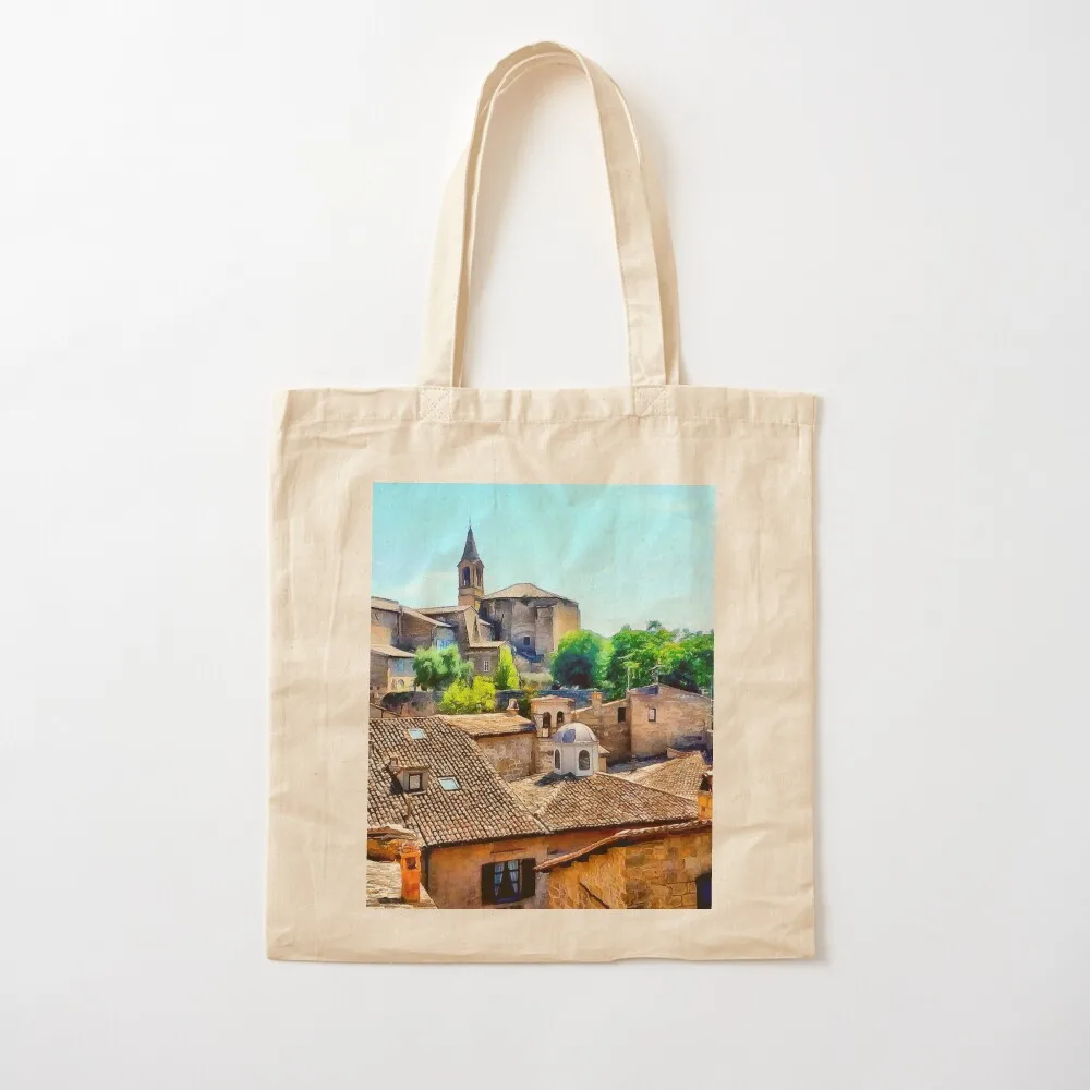 Orvietto Italy Hillside Tote Bag tote bag screen ecological bags eco bag folding Canvas shoulder Canvas Tote