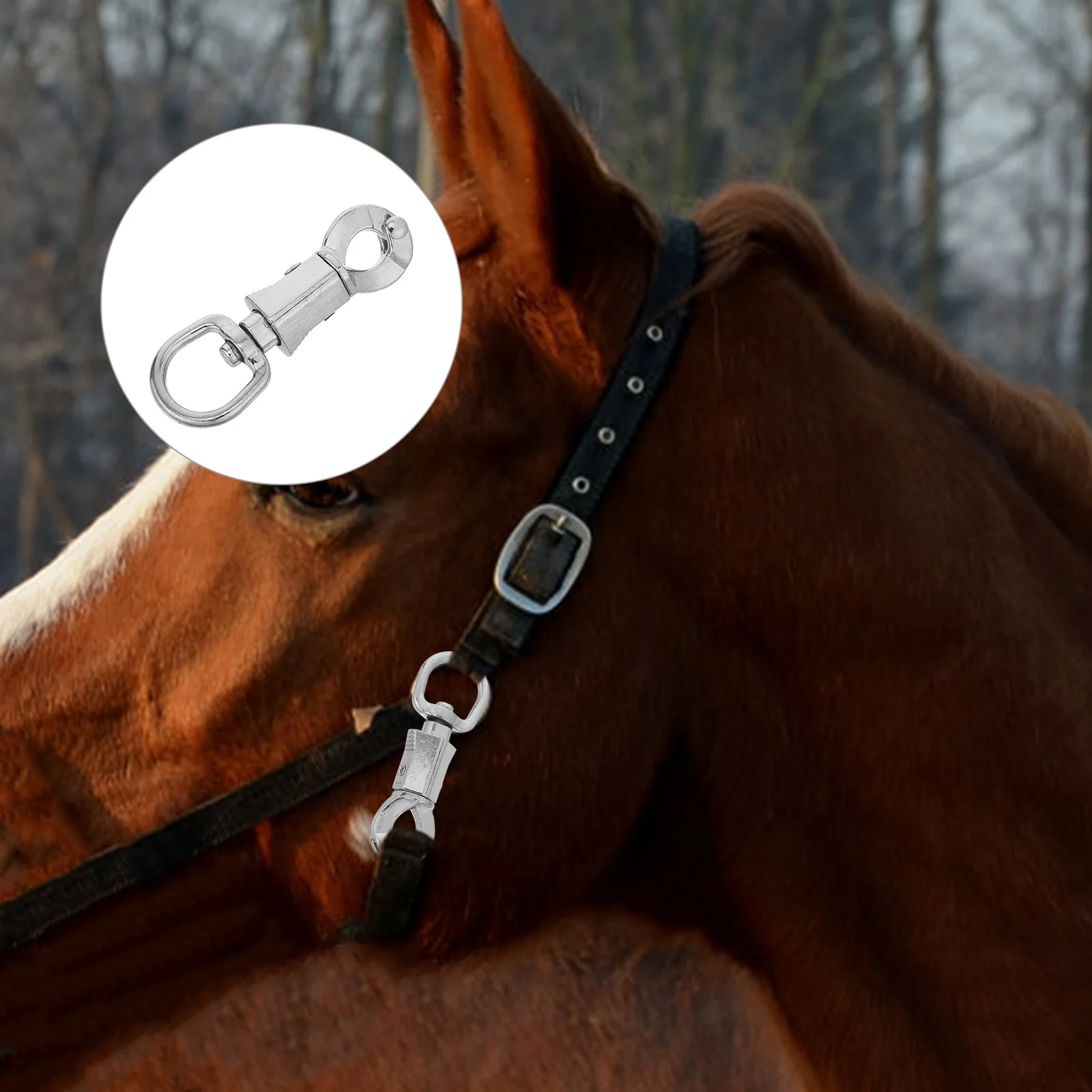 

Professional Horse Reins Hook with Quick Release Snap Zinc Alloy Heavy Duty Equestrian Clip for Saddle Harness Outdoor Use