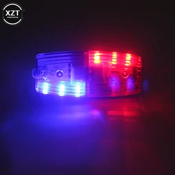 LED Red Blue Multifunction Clip Flashing Warning Safety Shoulder Police Lights USB Charging Emergency Lamps Bicycles Accessories