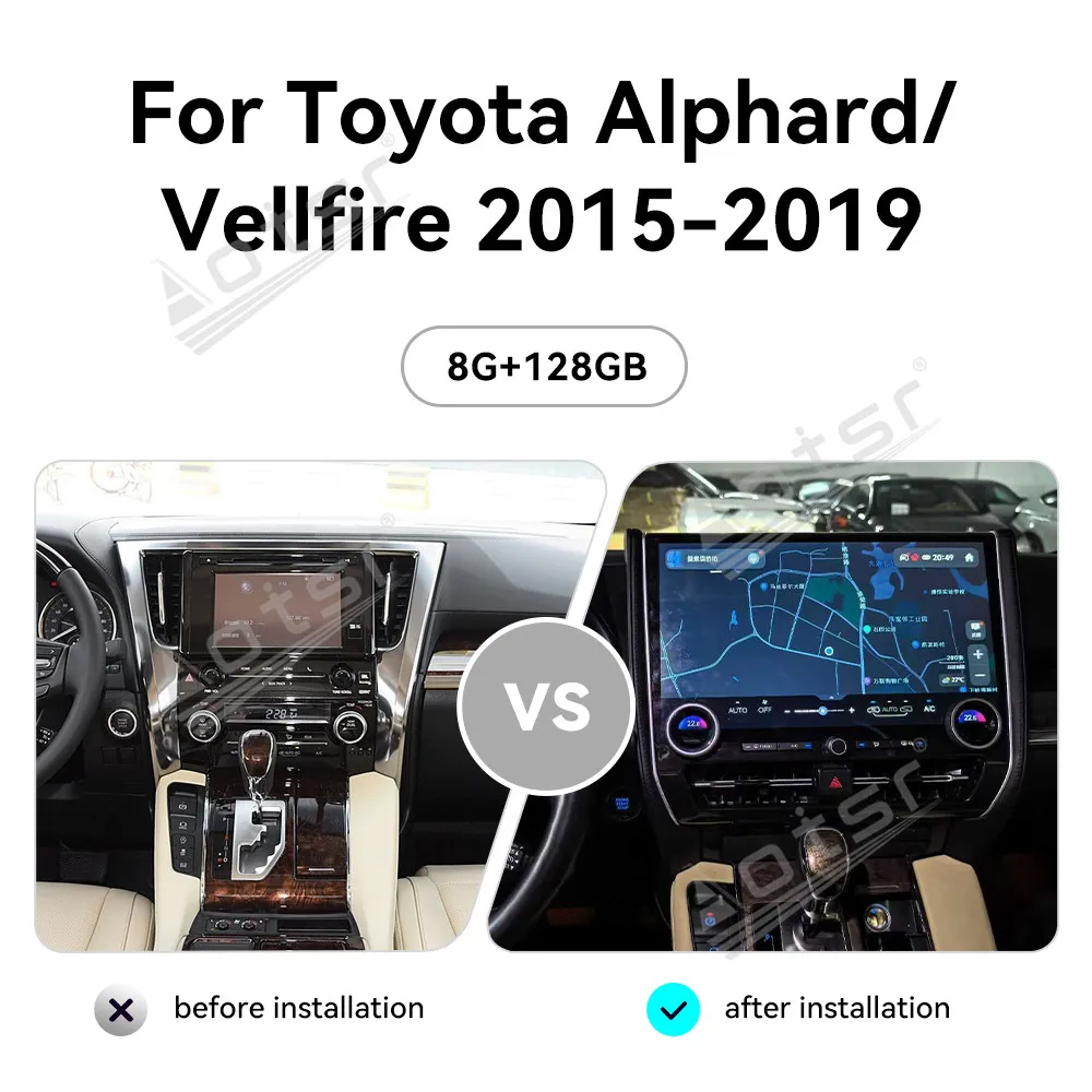 

15.7” Car Multimedia Player For Toyota Alphard Vellfire 2015~2019 Android Auto Carplay GPS Navigation Car Radio DSP Head Unit