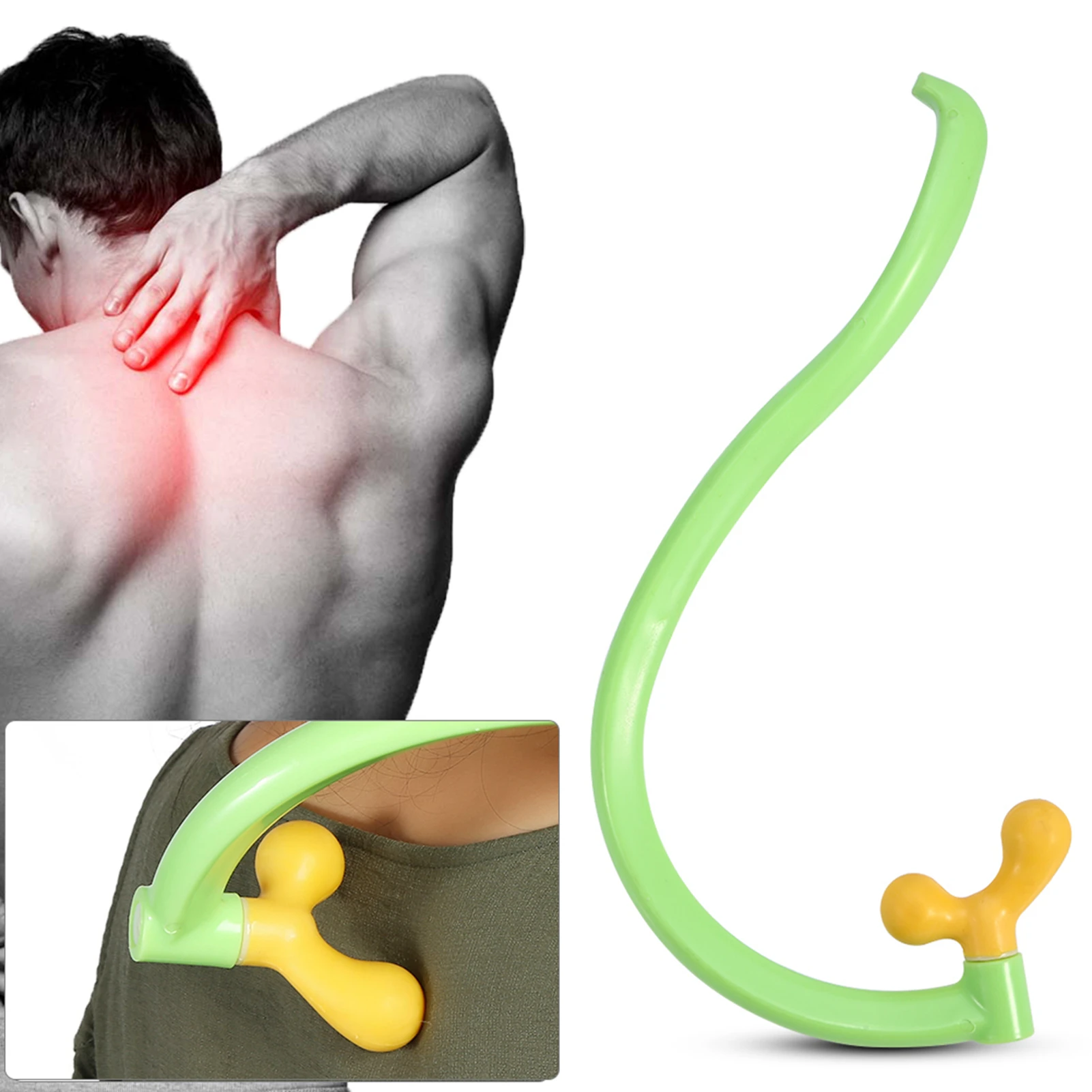 Triggerpunkt-Massagegerät für Nacken und Schulter, Dual-Triggerpunkt-Selbstmassagegerät, simuliert Massage, Tiefengewebe-Massagegerät, Therapeutenhände