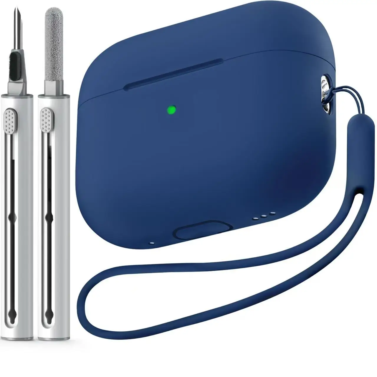 Voor Airpods Pro 3 Generatie Cover (2025) Slanke Siliconen Case Volledige Protector Cover met Pols Lanyard voor Leuke AirPods Pro 3 Case
