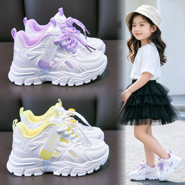  Children Mesh Sneakers Kids Boys Girls Lightweight Casual Sports Running Shoes New Arrival Soft Sole Summer Breathable Tennis 