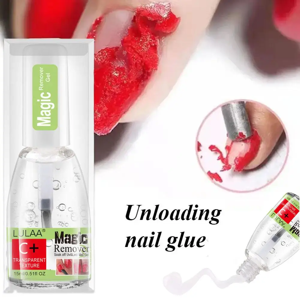 Magic Nail Polish Burst Gel Magic Nail Polish Remover Nail Polish Lint-Free Degreaser Cleaner Fast Soak Off UV Gel Nail Art Tool