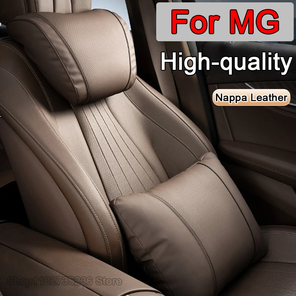 

Car Headrest PU leather Car Neck Pillows Seat Support Waist Pillow For MG GT MGRX5 MGRX8 MGHS MGZS MGZX MG3 MG5 MG6