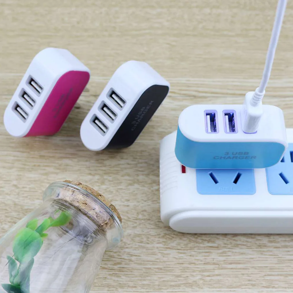 كاندي اللون USB الجدار شاحن ، محول الطاقة ، شحن الهاتف ، MP3 ، 3 منافذ