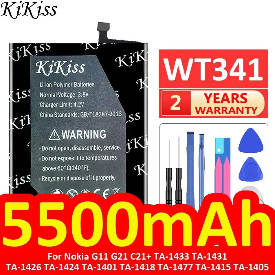 Battery WT341 5500mAh For Nokia G11 G21 C21+ TA-1433 TA-1431 TA-1426 TA-1424 TA-1401 TA-1418 TA-1477 TA-1415 TA-1405