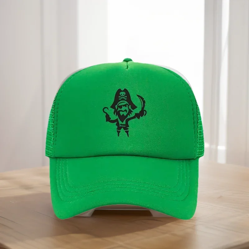 Skeleton Trucker Cap Summer Baseball Cap Pirate Fishing Hat Unisex Adjustable Mesh Breathable Caps Sunscreen Snapback Hat