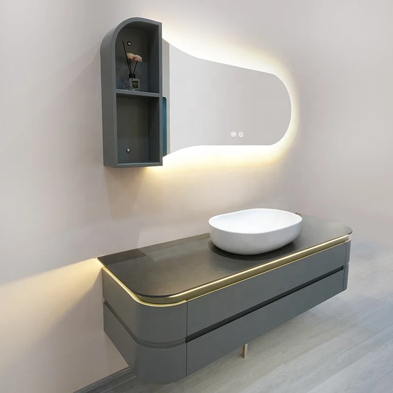 

Custom Wood Bathroom Vanity Modern Bathroom Vanity Light Emitting Diode Bathroom Cabinets