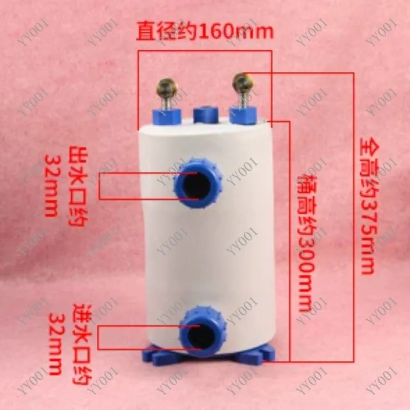 Titanium tube evaporator fish pond chiller refrigeration seafood farming titanium gun heat exchanger 1HP 1.5HP 2 3P  horses