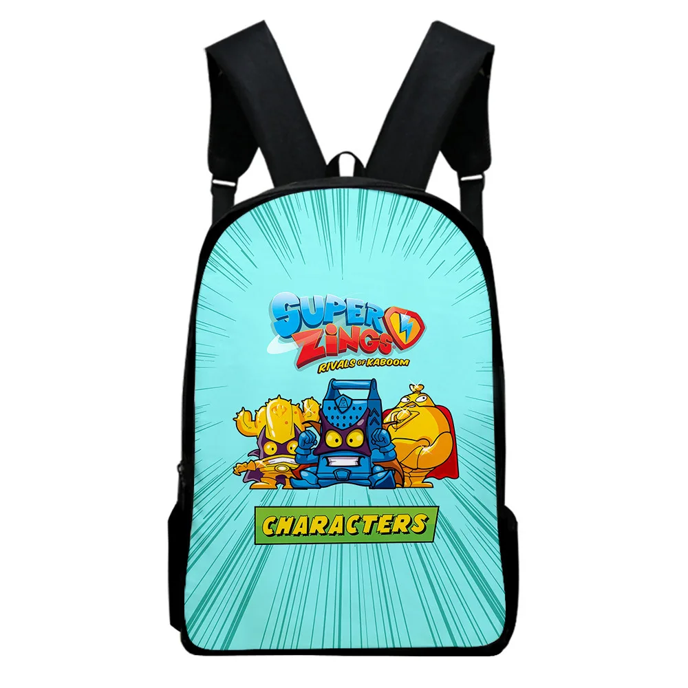 

Classic Popular Harajuku Superzings Notebook Backpacks pupil School Bags 3D Print Oxford Waterproof Boys/Girls Laptop Backpacks