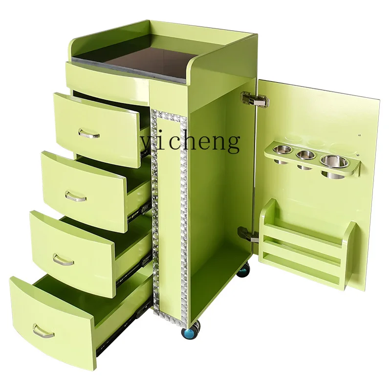 ZC Simple Barber Shop Assembly Tool Cabinet Hairdressing Tool Trolley Hair Salon Cabinet Locker