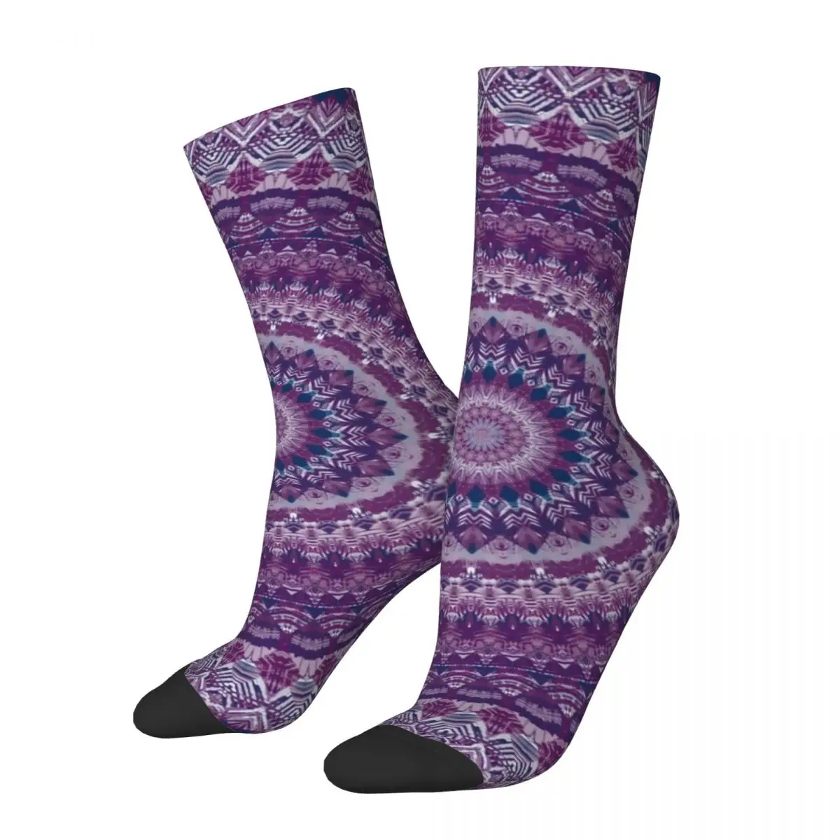 

Retro Hippy Print Stockings Girls Bohemia Mandala Socks Medium Soft Fashion Socks Autumn Outdoor Anti Sweat Design Socks Gift